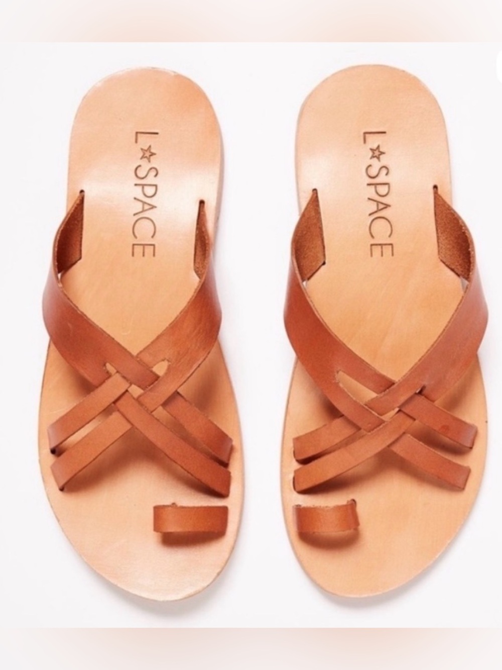EUC L*Space Shore Break Leather Sandals in Tan size EU36/US6